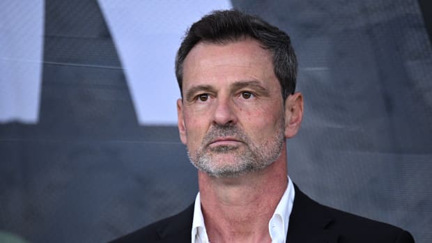 Diego Cocca before Mexico's friendly against Cameroon on June 10.
